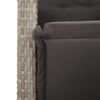 vidaXL 3-tlg. Bistro-Set mit Kissen Hellgrau Poly Rattan
