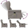 vidaXL Massagesessel Taupe Stoff