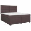 vidaXL Boxspringbett mit Matratze Dunkelbraun 140 x 200 cm Stoff