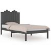 vidaXL Massivholzbett Grau Kiefer 90x200 cm