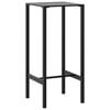 vidaXL Bartisch Schwarz 50x50x110 cm Pulverbeschichteter Stahl