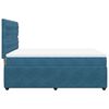 vidaXL Boxspringbett mit Matratze Blau 160x200 cm Samt