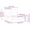 vidaXL Bett mit Stauraum und LED mit LED Dunkelblau 180 x 200 cm Samt