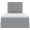 vidaXL Aufbewahrungsbett mit Matratze Hellgrau 120 x 200 cm Kunstleder