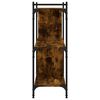 vidaXL Bücherregal 3 Böden Räuchereiche 76x32x88 cm Holzwerkstoff