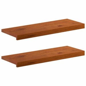 vidaXL Stufenmatten 2 Stk. 70 x 25 x 2 cm Braun Massivholz Eiche