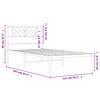 vidaXL Bettgestell mit Kopfteil Metall Wei&szlig; 107x203 cm