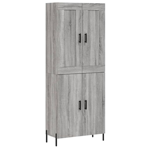 vidaXL Highboard Grau Sonoma 69,5x34x180 cm Holzwerkstoff