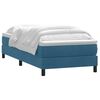 vidaXL Boxspringbett mit Matratze Dunkelblau 90x220 cm Samt
