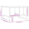 vidaXL Couchtisch Grau Sonoma 60x50x36,5 cm Holzwerkstoff