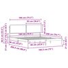 vidaXL Bettgestell mit gepolstertem Kopfteil Hellgrau 180 x 200 cm