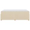 vidaXL Bettrahmen mit Matratze Creme 120 x 190 cm Stoff