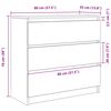 vidaXL Sideboard R&auml;uchereiche 80x35x76 cm Holzwerkstoff