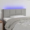 vidaXL LED Kopfteil Hellgrau 90x5x78/88 cm Stoff