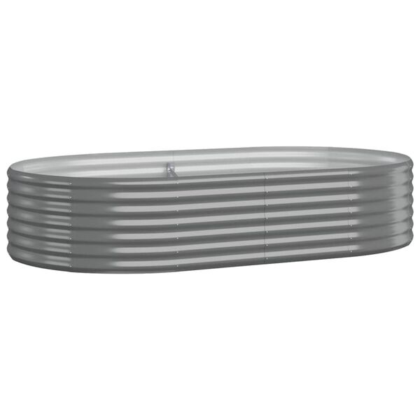 vidaXL Hochbeet Verzinkter Stahl 175x100x36 cm Grau
