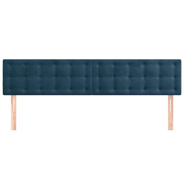 vidaXL Kopfteile Dunkelblau 180x5x78/88 cm Samt