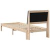vidaXL Bettrahmen mit Kopfteil Braun 80 x 200 cm Massives Kiefernholz