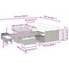 vidaXL Gartensofa-set mit Kissen 12 pcs Schwarz Poly Rattan