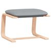 vidaXL Relaxsessel mit Hocker Hellgrau Stoff
