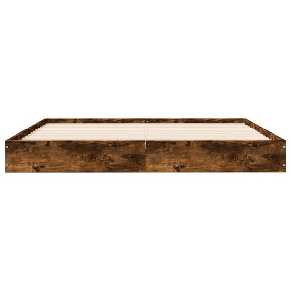 vidaXL Bettgestell ohne Matratze R&auml;uchereiche 160x200 cm Holzwerkstoff