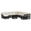vidaXL Gartensofa-set 12 pcs Schwarz und Cremewei&szlig; Poly-Rattan