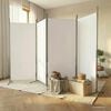 vidaXL 4-tlg. Paravent Wei&szlig; 346x180 cm Stoff