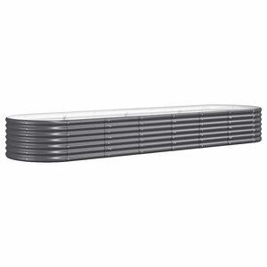 vidaXL Hochbeet Verzinkter Stahl 296x80x36 cm Anthrazit