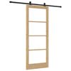 vidaXL Schiebet&uuml;r ORKDAL Nat&uuml;rlich und Schwarz 86 x 211 cm