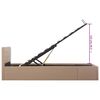 vidaXL Stauraumbett Hydraulisch Cappuccino-Braun Kunstleder 90×200 cm
