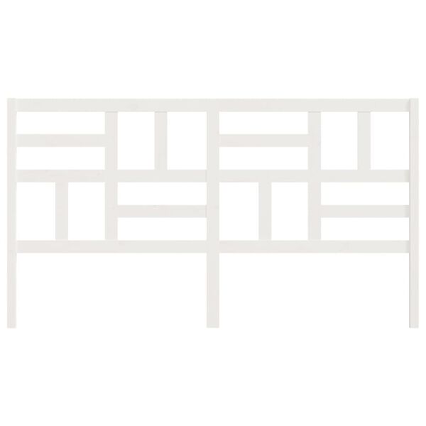 vidaXL Bett-Kopfteil Wei&szlig; 206x4x104 cm Massivholz Kiefer