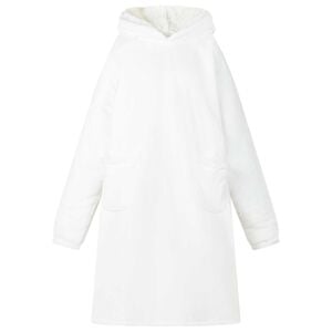 vidaXL Decken-Hoodie Wei&szlig; M Fleece und Flanell