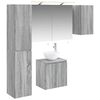 vidaXL Badezimmerschrank-Set 5 stk. Grau Sonoma Holzwerkstoff
