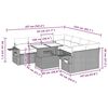 vidaXL 9-tlg. Garten-Sofagarnitur mit Kissen Schwarz Poly Rattan