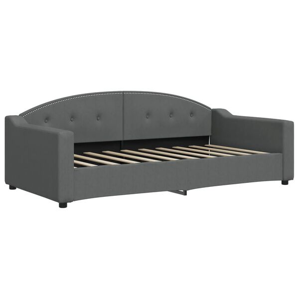 vidaXL Tagesbett mit Matratze Dunkelgrau 90x190 cm Stoff