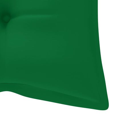 vidaXL Hollywoodschaukel mit Grüner Auflage 120 cm Massivholz Teak