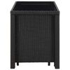 vidaXL 13-tlg. Garten-Essgruppe mit Auflagen Poly Rattan Schwarz