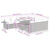 vidaXL 11-tlg. Garten-Sofagarnitur mit Kissen Hellgrau Poly Rattan