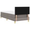 vidaXL LED Boxspringbett mit Matratze mit LED Taupe 100 x 200 cm Stoff