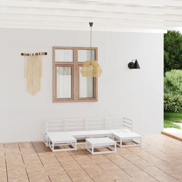 vidaXL 7-tlg. Garten-Lounge-Set Massivholz Kiefer