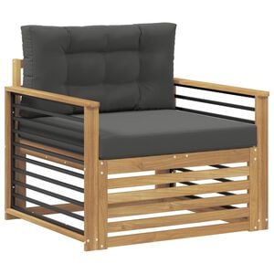 vidaXL Outdoor-Sofa Polyester Wei&szlig;