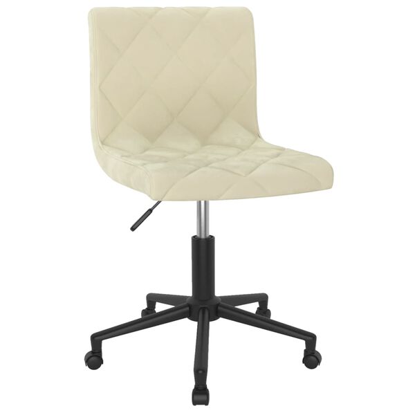 vidaXL Esszimmerst&uuml;hle 4 Stk. Drehbar Creme Samt