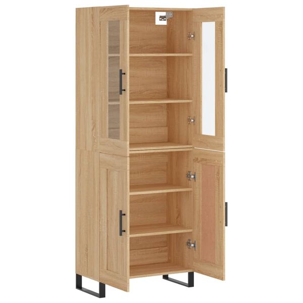 vidaXL Highboard Sonoma-Eiche 69,5x34x180 cm Holzwerkstoff