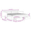 vidaXL Tagesbett Ausziehbar mit Schubladen Hellgrau 90x200 cm Stoff