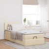 vidaXL Ottoman-Bett mit Matratze Creme 90x200 cm Stoff