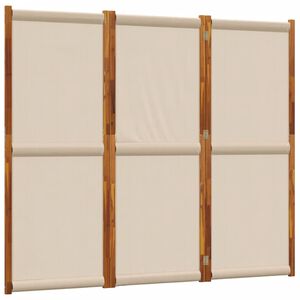 vidaXL 3-tlg. Paravent Taupe 210x180 cm