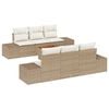 vidaXL Garten-Sofa-Set 7 pcs Beige und Wei&szlig;