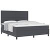 vidaXL Boxspringbett Dunkelgrau und Wei&szlig; 180 x 200 cm Cordstoff