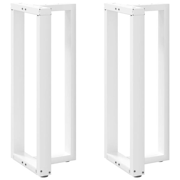 vidaXL Bartischbeine T-Form 2 Stk. Wei&szlig; 50x35x(100-101) cm Stahl