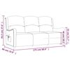 vidaXL 3-Sitzer Massagesessel Creme Stoff