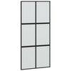 vidaXL Schiebet&uuml;r Schwarz 102,5x205 cm Hartglas und Aluminium